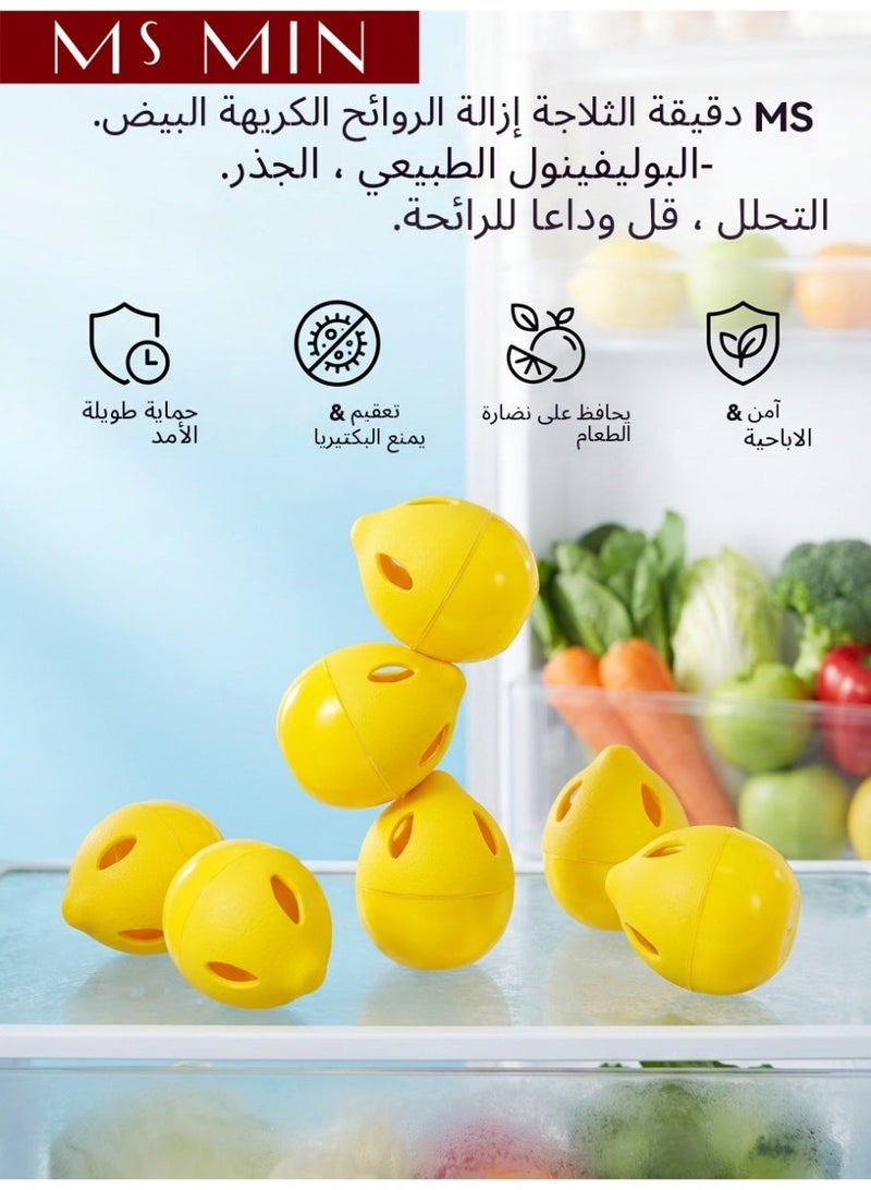 موقف حياة السيدة بيضة إزالة الروائح للثلاجة بشكل الليمون – عبوة 3 قطع | مزيل روائح طبيعي | يدوم 30–45 يومًا للقطعة | مناسب للثلاجة والفريزر - Image 2